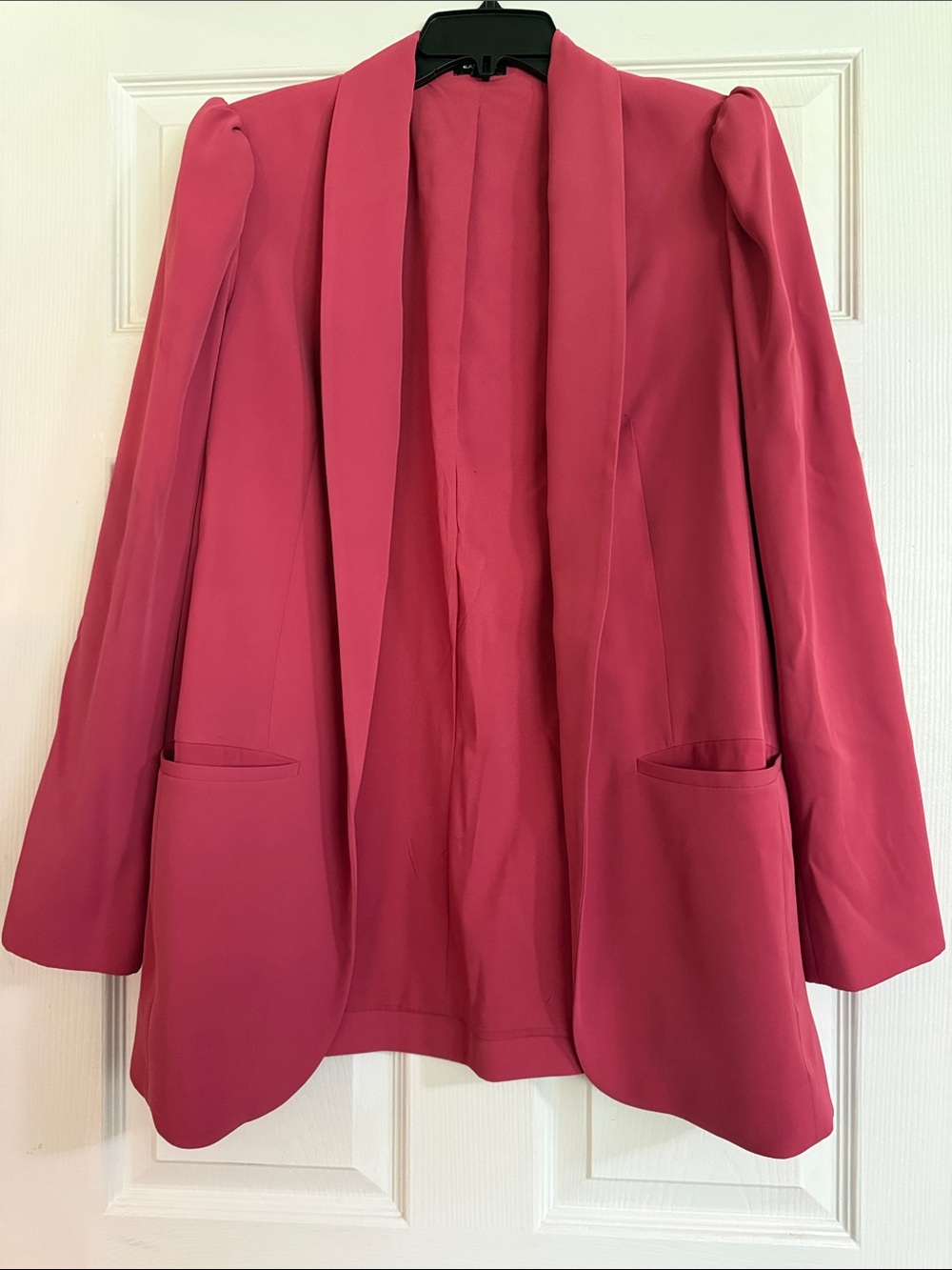 Express Open-Front Raspberry Pink Blazer